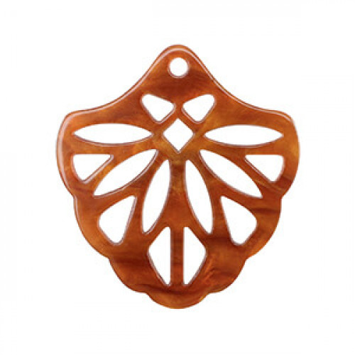 Resin pendant 40mm - Topaz brown